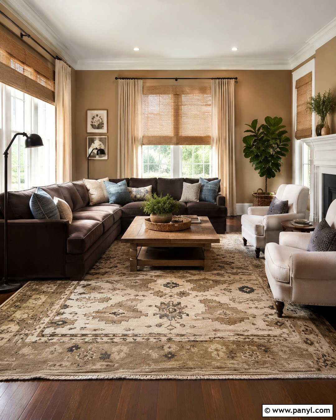 Kilim Beige Family Room - 20 Tan Wall Paint Colors