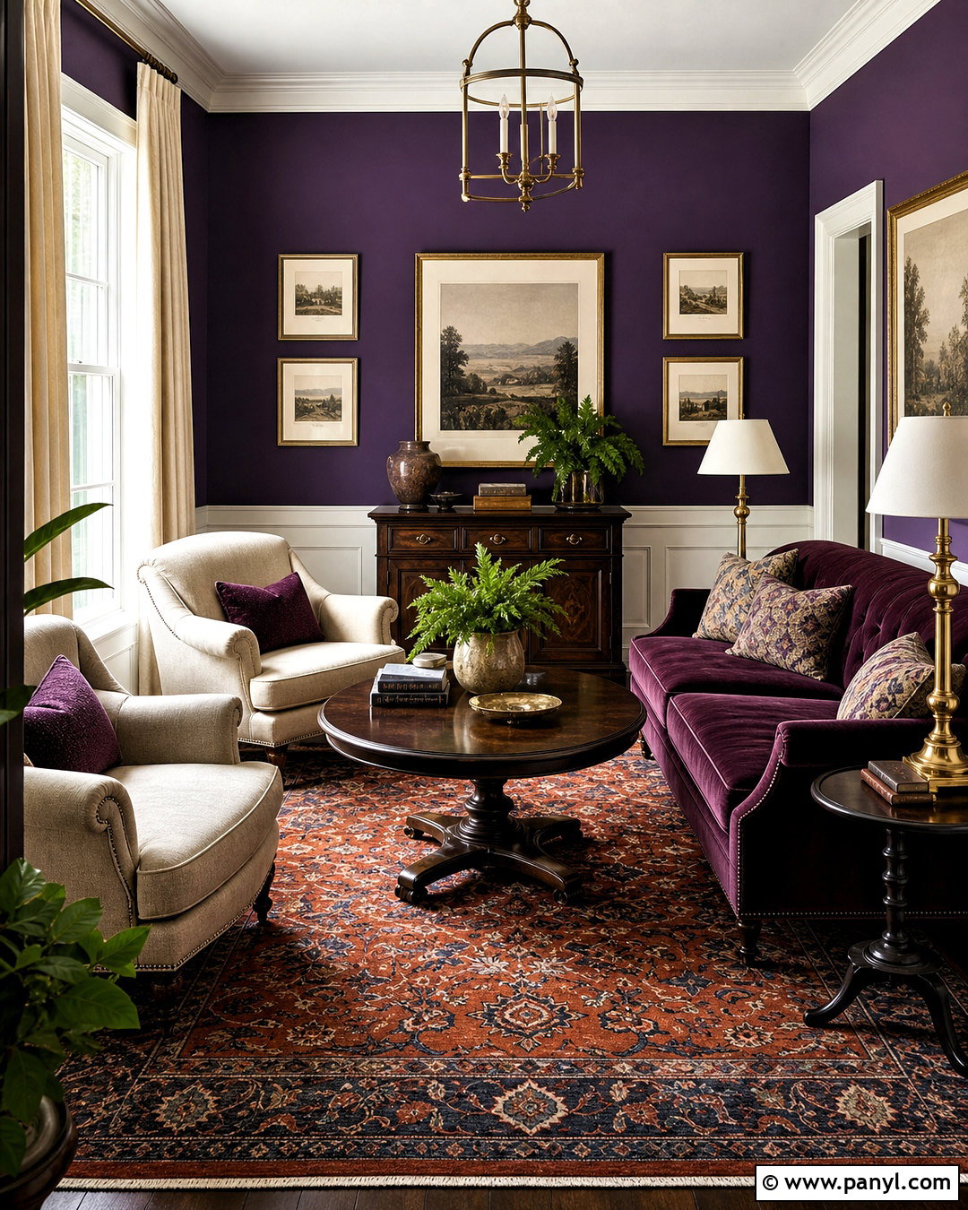 Kimono Violet Purple Sitting Room - 20 royal purple paint colors