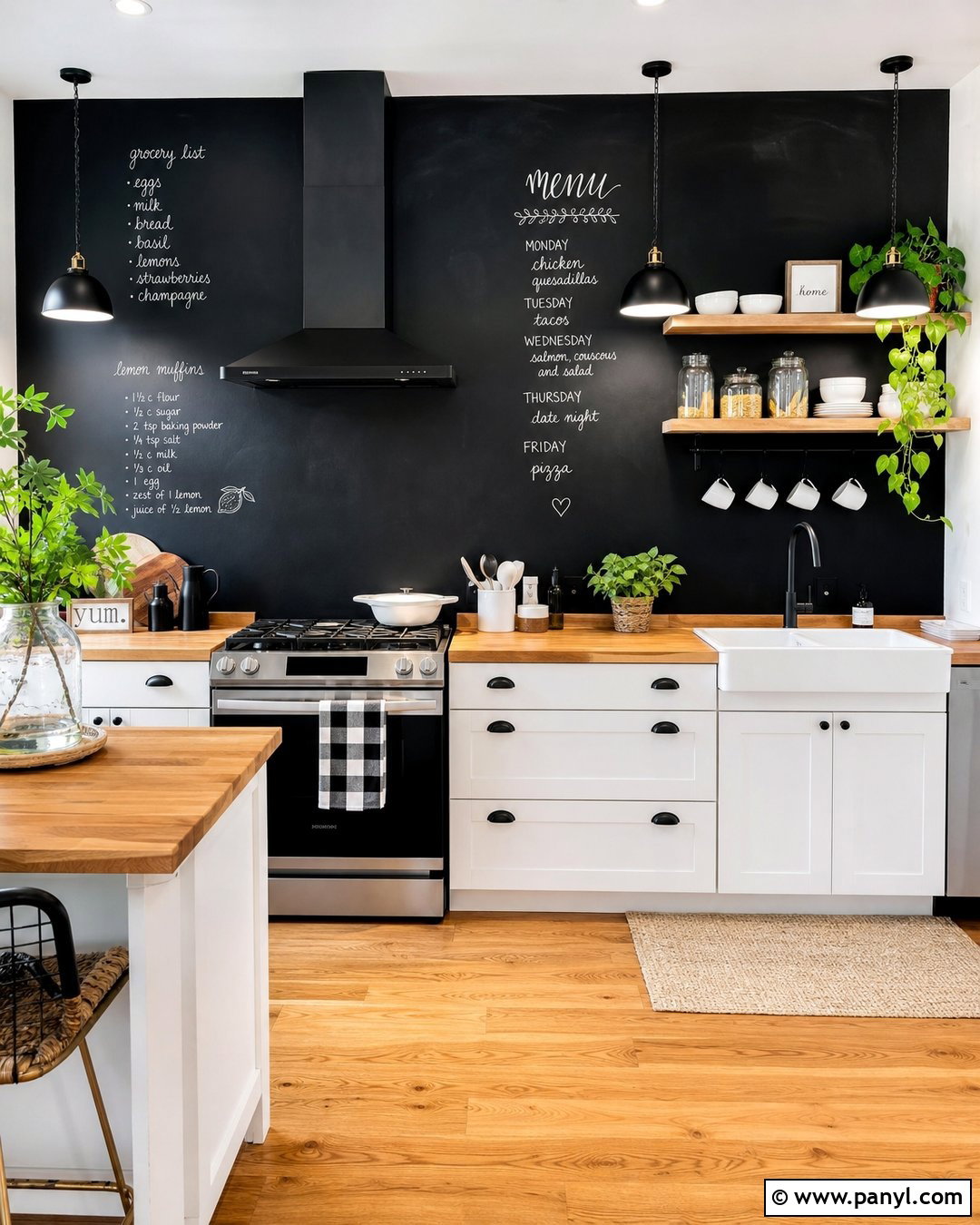 Kitchen Backsplash Chalkboard Wall - 20 Chalkboard Painted Wall Ideas
