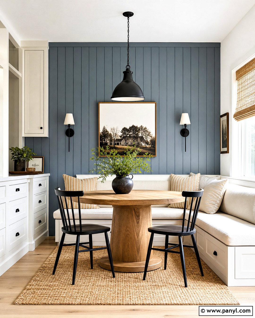 Kitchen Breakfast Nook Accent Wall - 20 modern farmhouse accent wall ideas