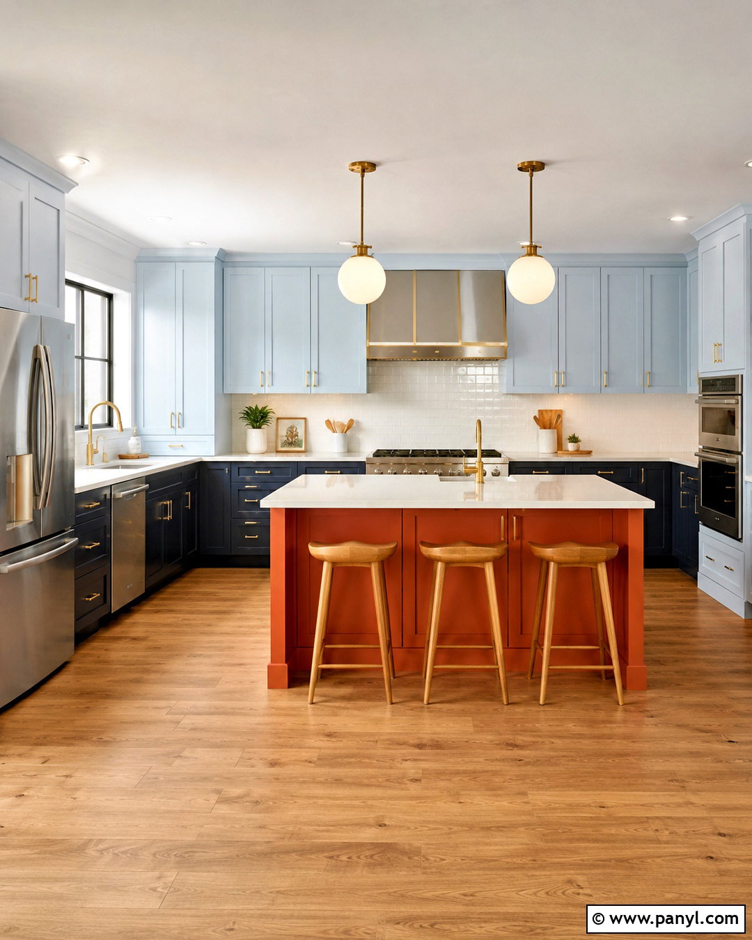 Kitchen Cabinet Colour Blocking - 20 colour blocking interior ideas