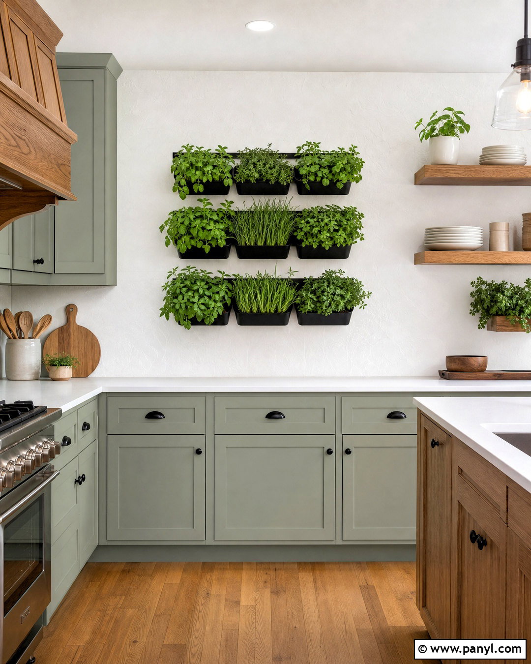 Kitchen Herb Green Wall - 20 greenwall interior design ideas