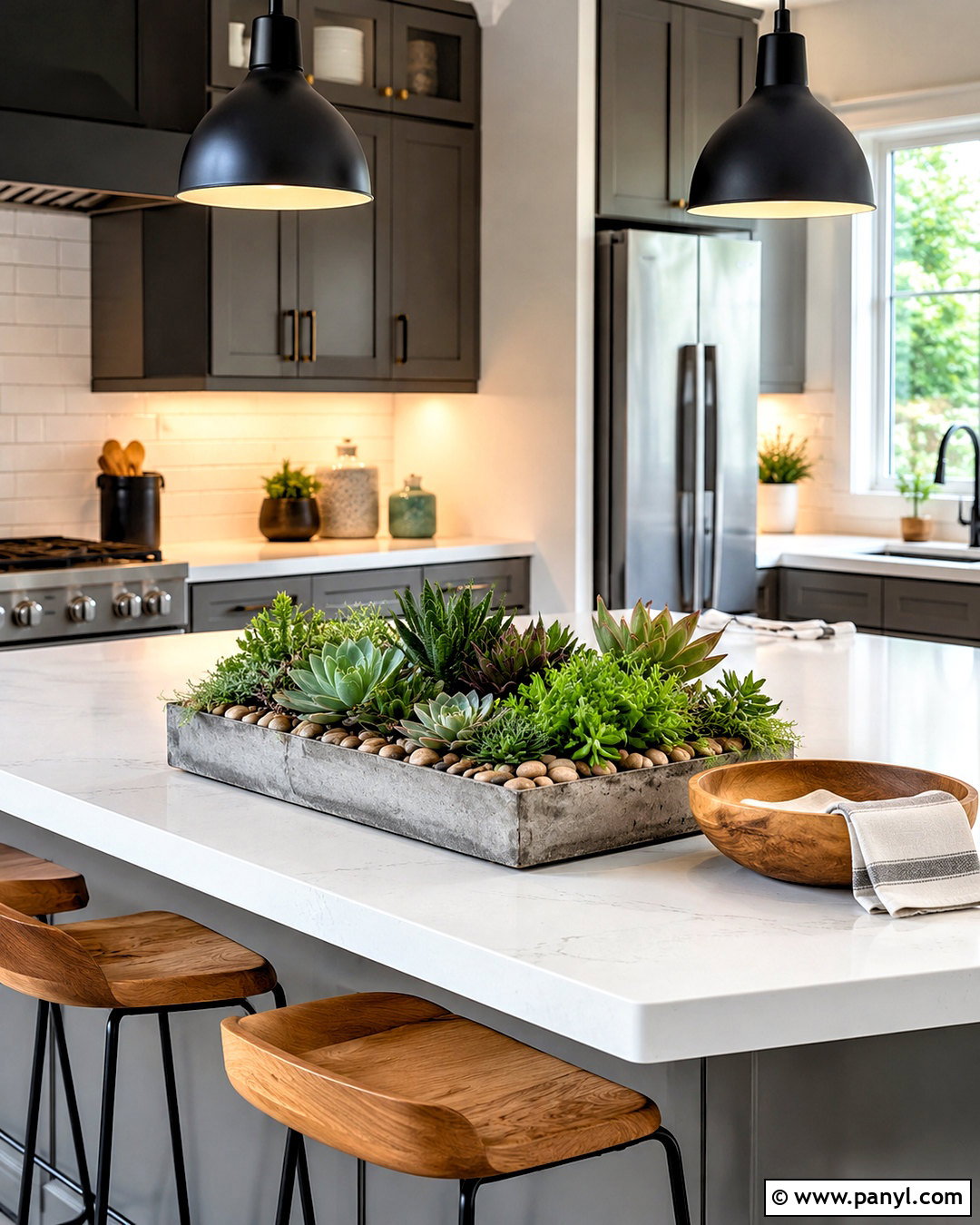 Kitchen Island Succulent Garden - 20 center island decor ideas
