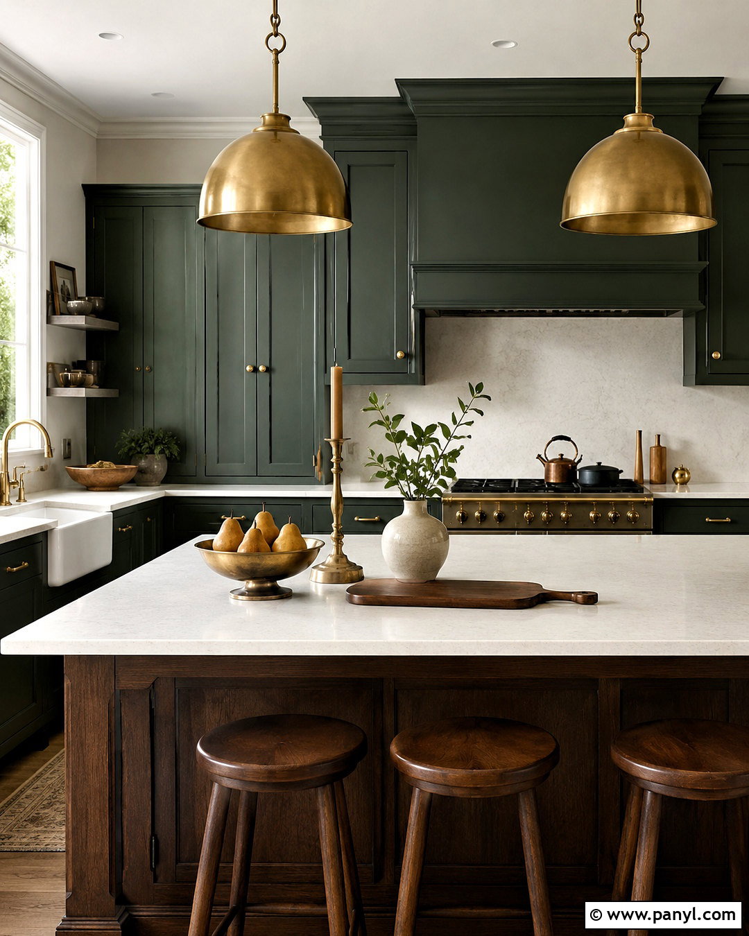 Kitchen Island With Vintage Brass - 20 center island decor ideas