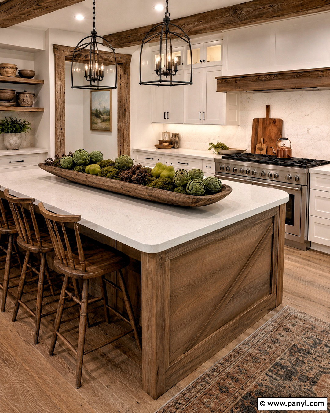 Kitchen Island With a Dough Bowl - 20 center island decor ideas