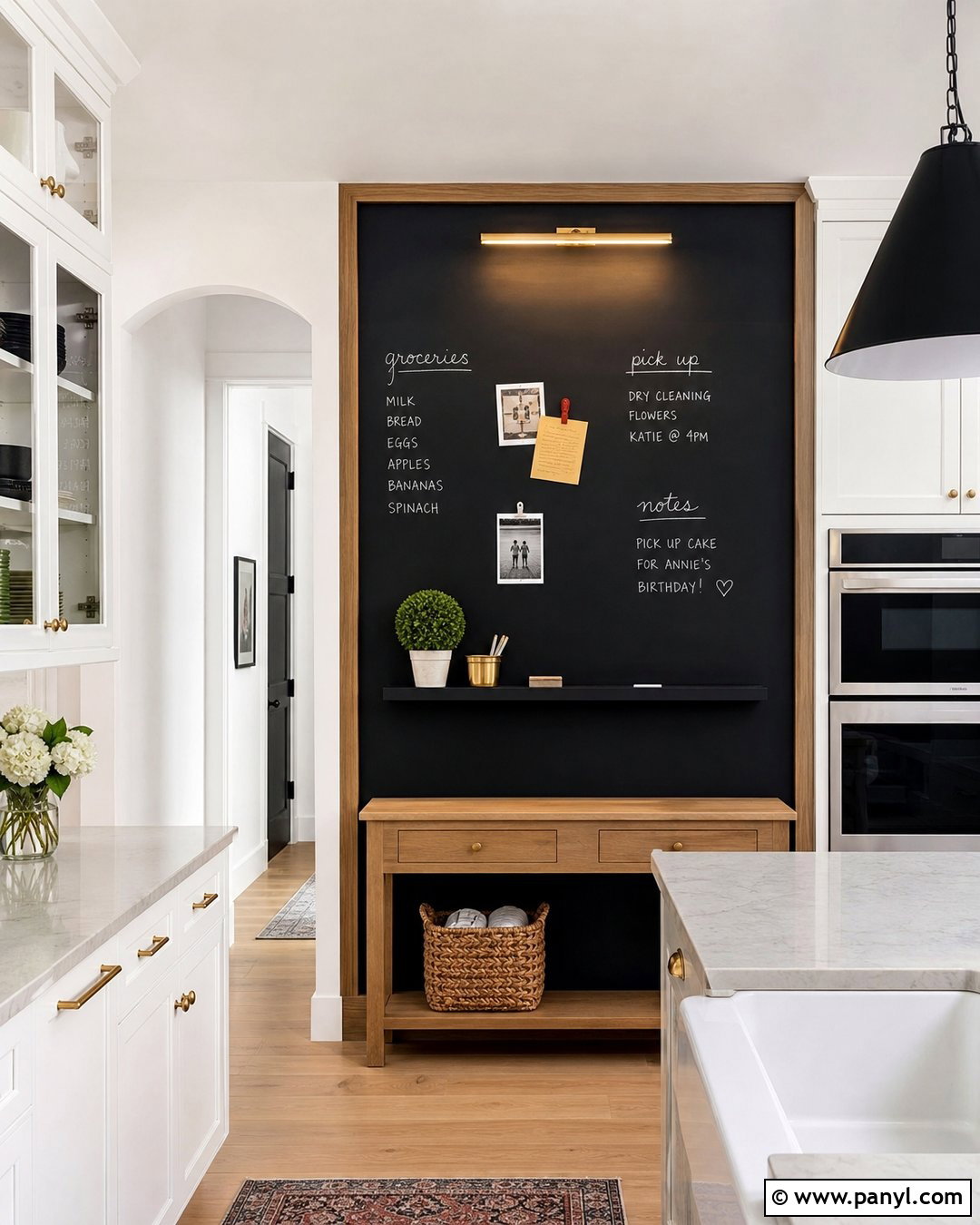 Kitchen Message Center Chalkboard Wall - 20 Chalkboard Painted Wall Ideas