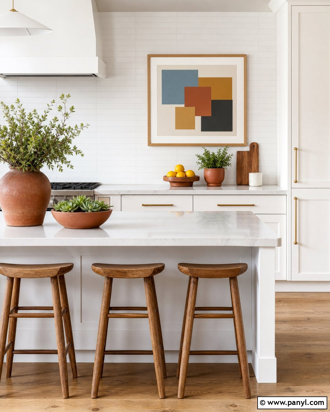 Kitchen Paint Chip Color Block Wall - 20 Paint Chips On Wall Ideas