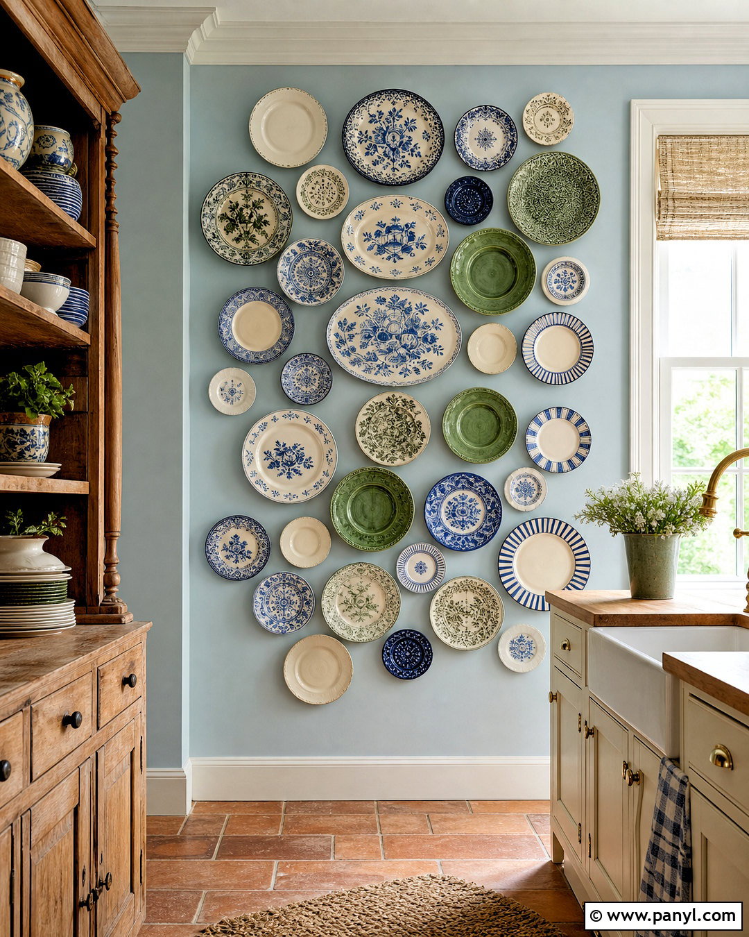 Kitchen Plate Display Wall - 20 kitchen statement wall ideas