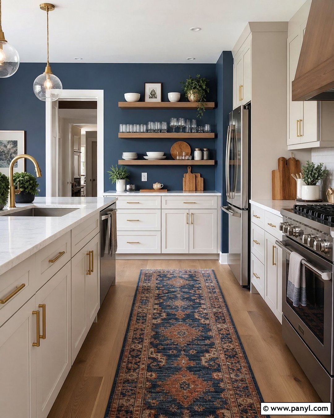 Kitchen Slate Blue Accent Wall - 25 Slate Blue Accent Wall Ideas