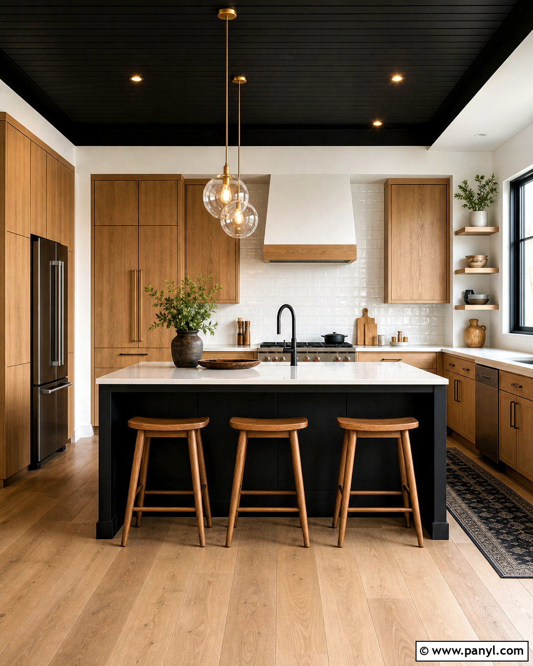Kitchen With Black Ceiling And White Walls - 20 black ceiling white walls