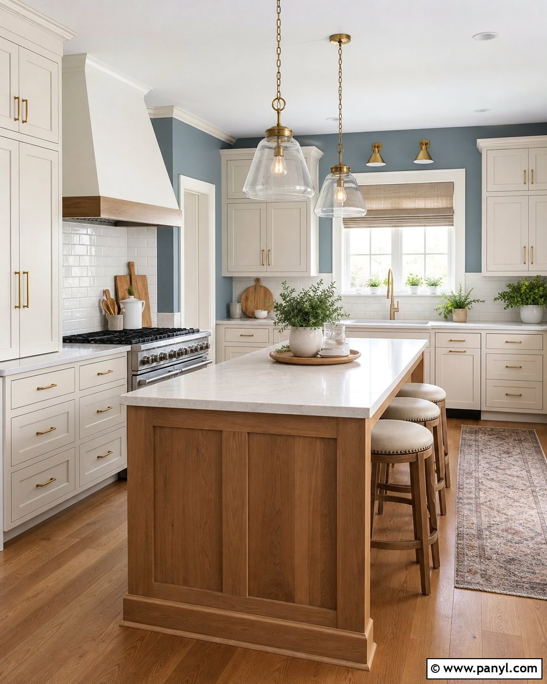 Kitchen With Blue Walls - 35 room with blue walls