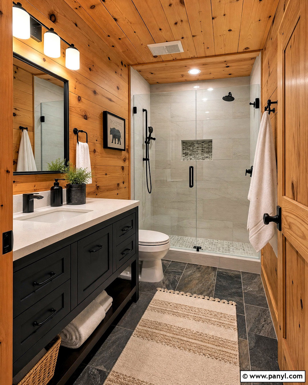 Knotty Pine Cabin Bathroom - 20 knotty pine cabin ideas