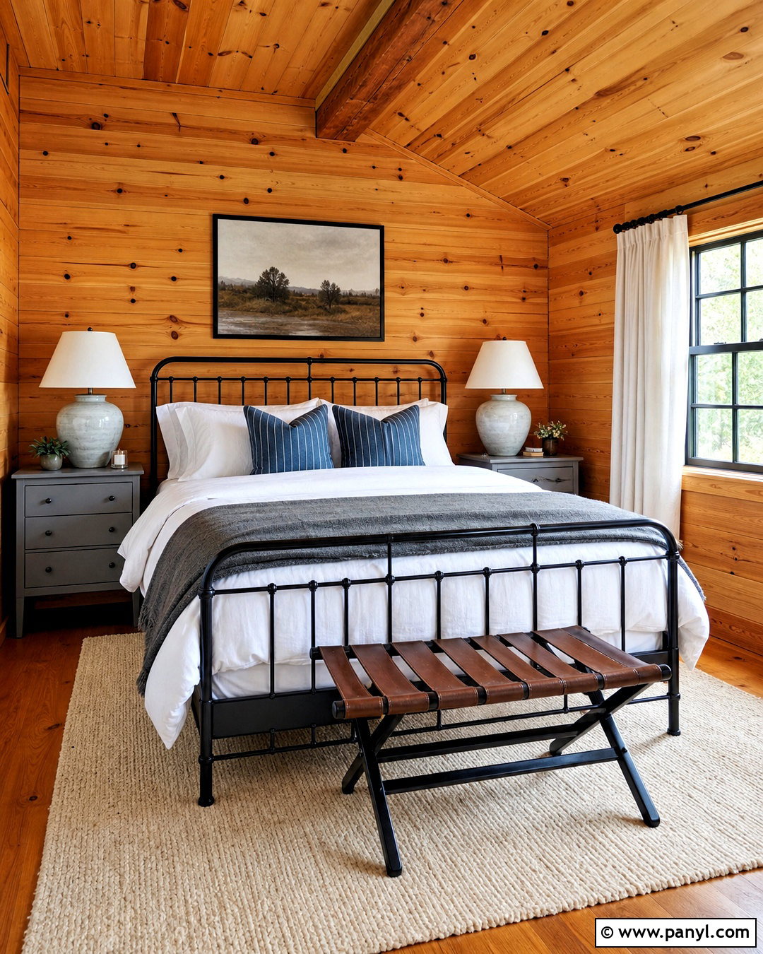 Knotty Pine Cabin Guest Bedroom - 20 knotty pine cabin ideas