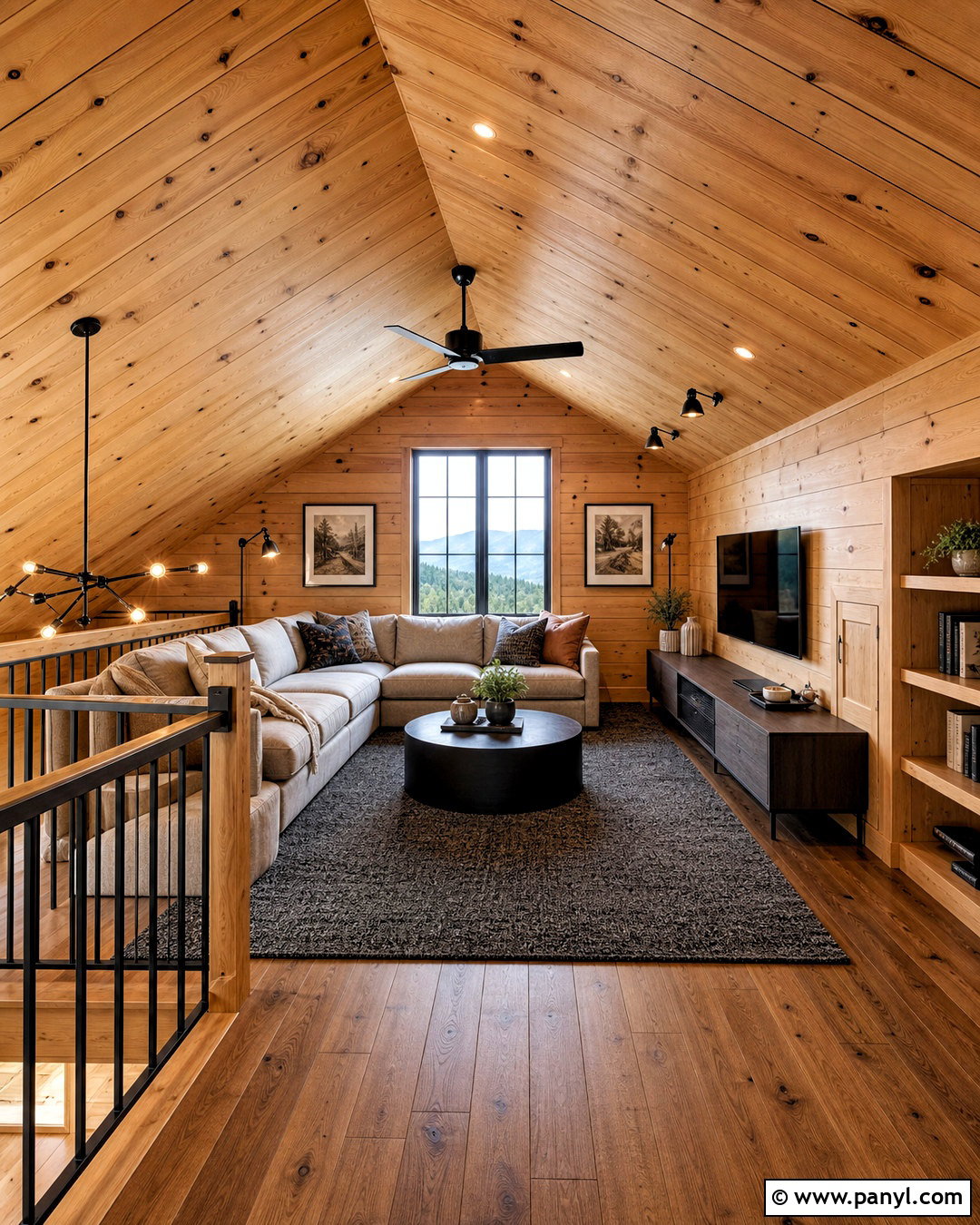 Knotty Pine Cabin Loft - 20 knotty pine cabin ideas