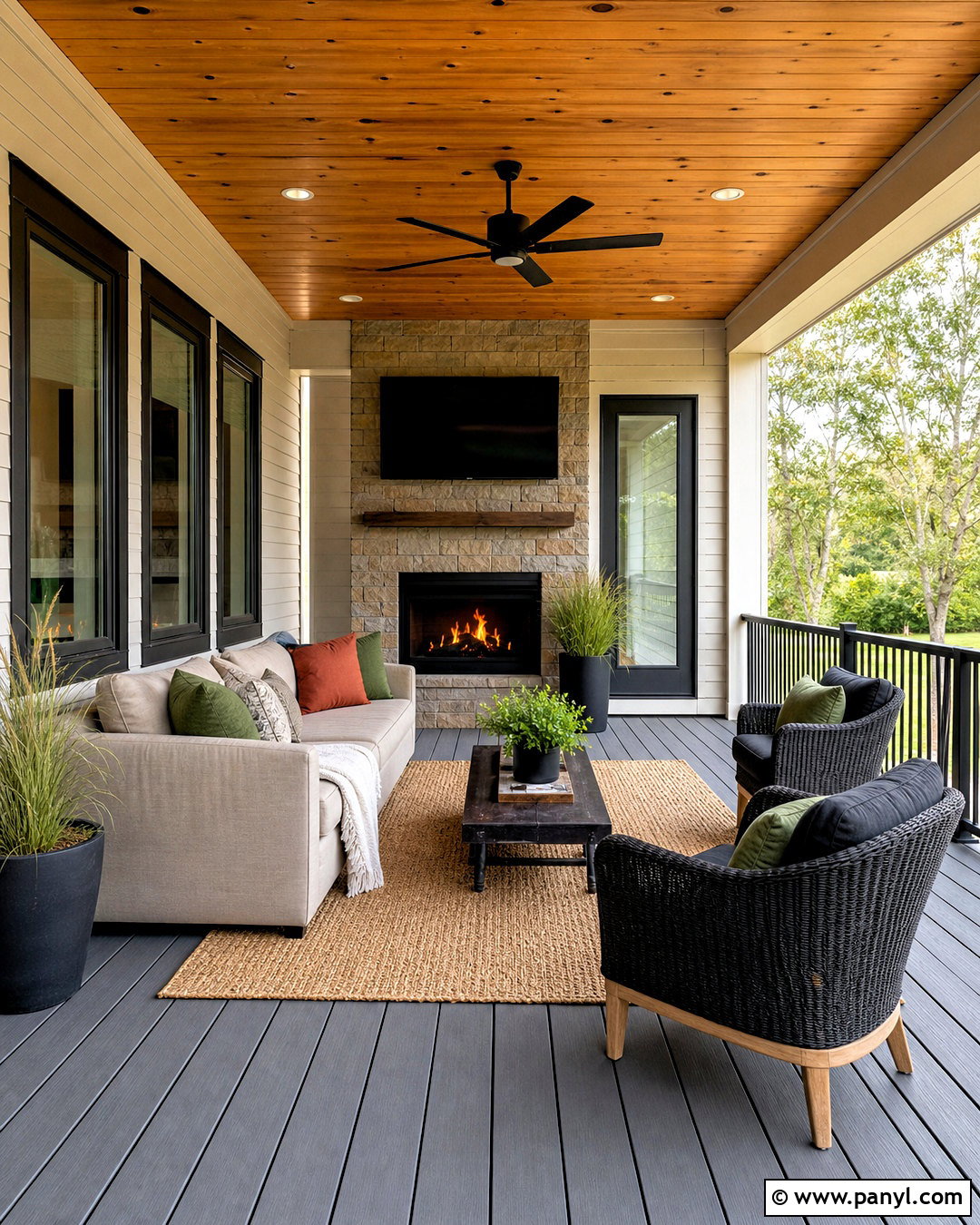 Knotty Pine Ceiling Covered Porch - 20 knotty pine ceiling ideas