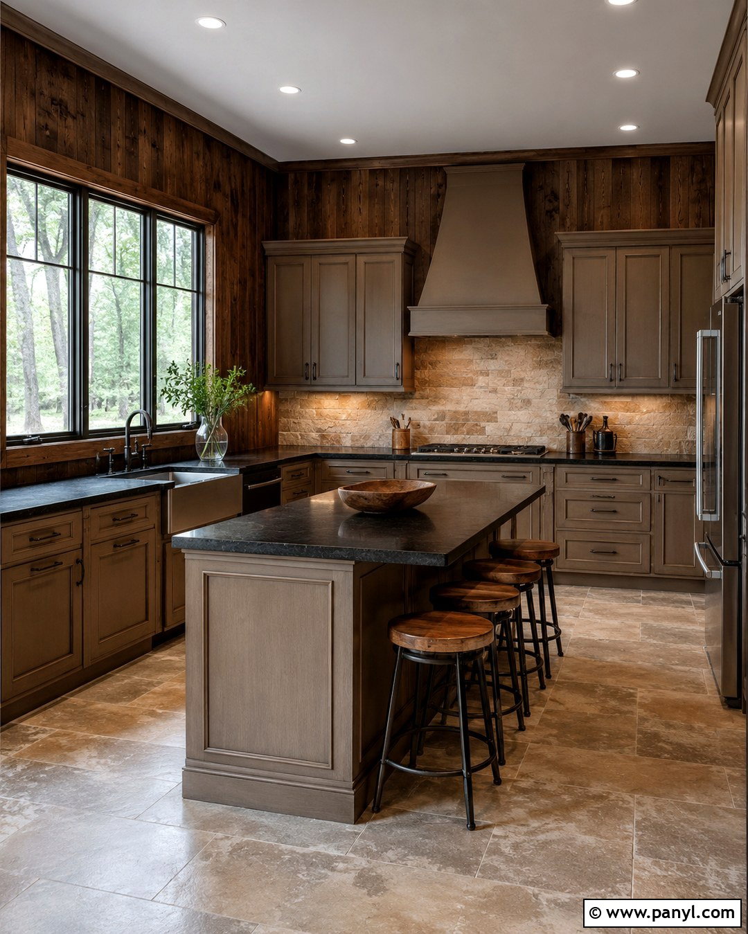 Knotty Pine Kitchen With Taupe Cabinets - 20 Knotty Pine Walls Color Schemes Kitchen Ideas