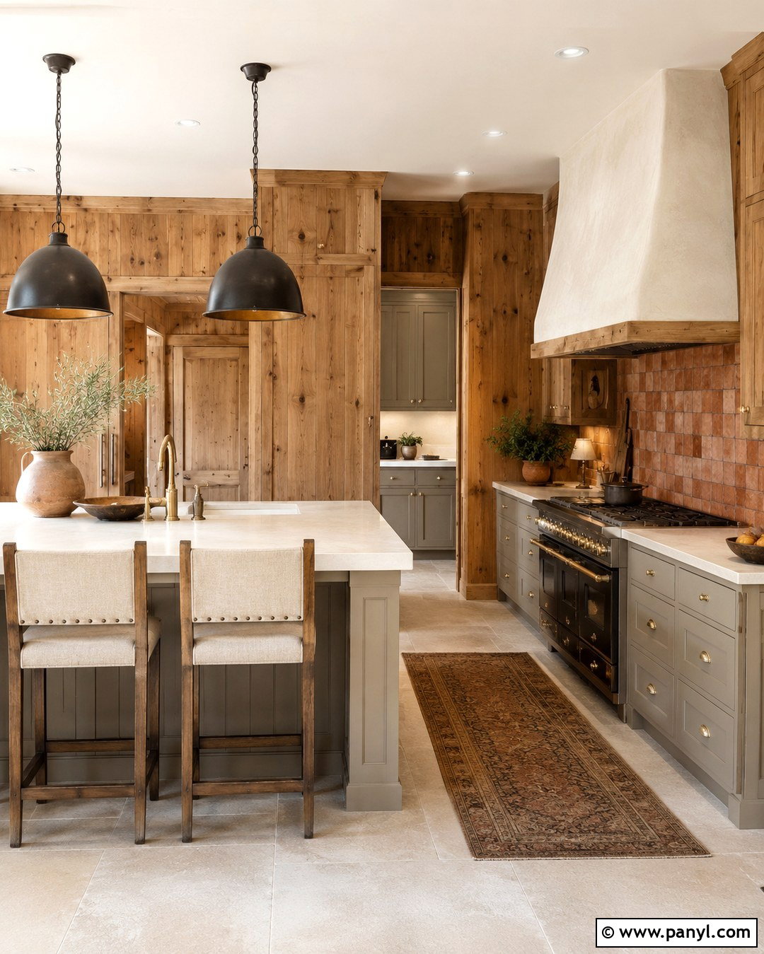 Knotty Pine Kitchen With Terracotta Accents - 20 Knotty Pine Walls Color Schemes Kitchen Ideas
