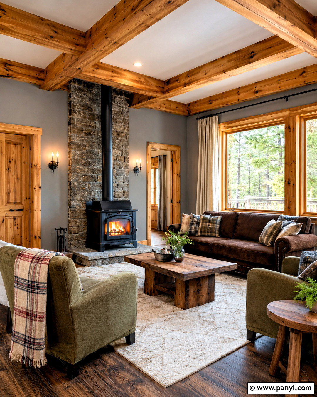 Knotty Pine Trim Cabin Interior - 20 pine trim interior ideas