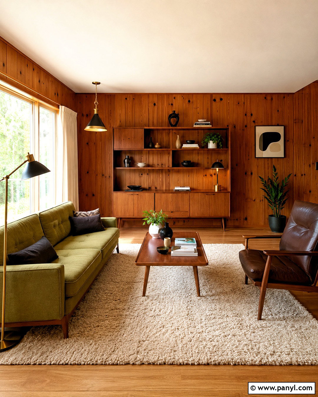 Knotty Pine Walls With Avocado Green And Brown - 40 Knotty Pine Walls Color Schemes