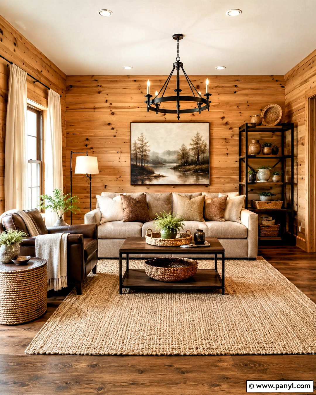 Knotty Pine Walls With Tan And Dark Brown - 40 Knotty Pine Walls Color Schemes