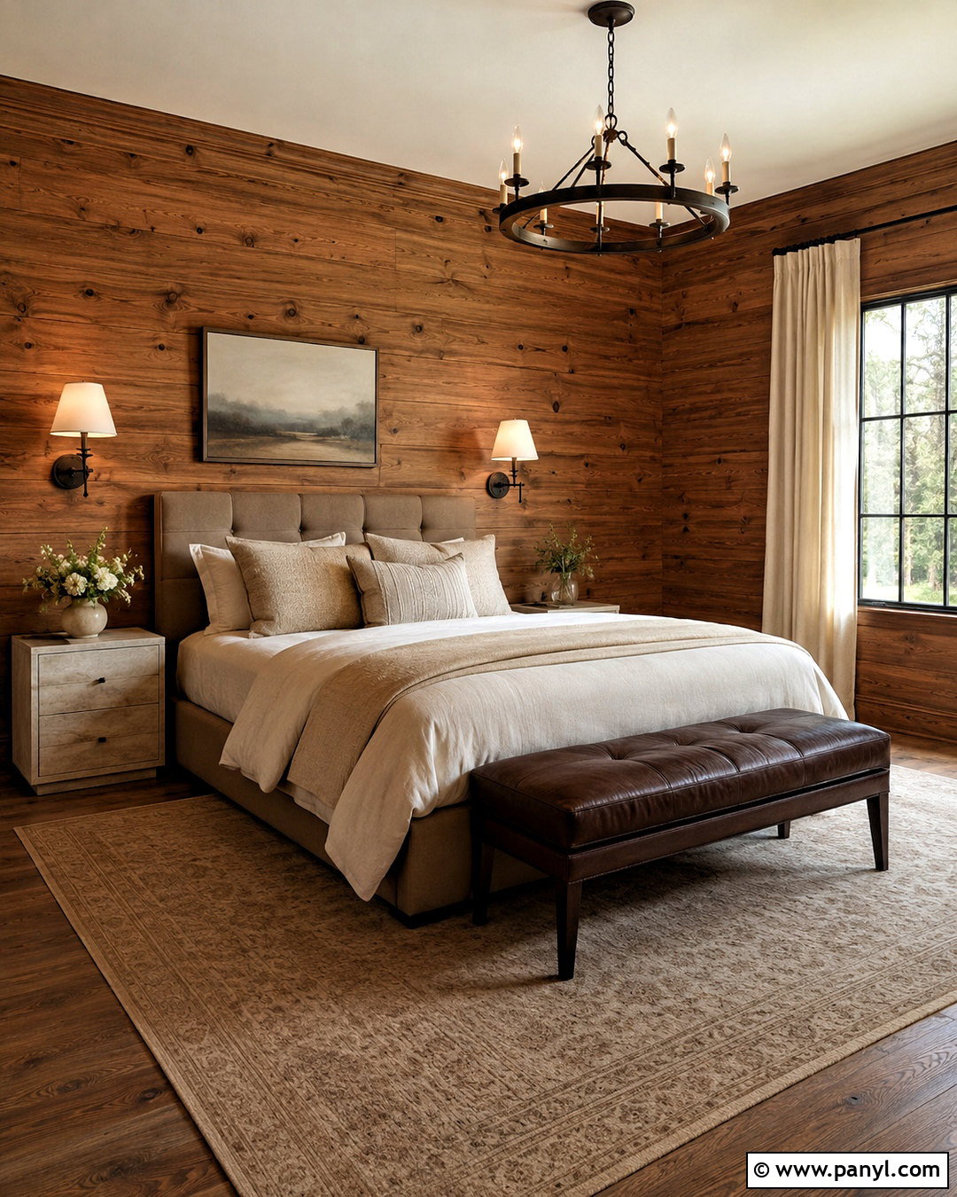 Knotty Pine Walls With Taupe And Aged Bronze - 40 Knotty Pine Walls Color Schemes
