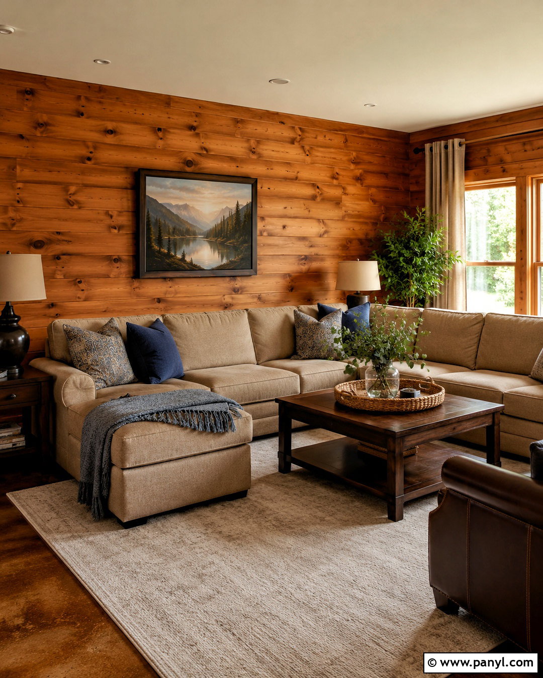 Knotty Pine Walls With Warm Beige And Espresso Brown - 40 Knotty Pine Walls Color Schemes
