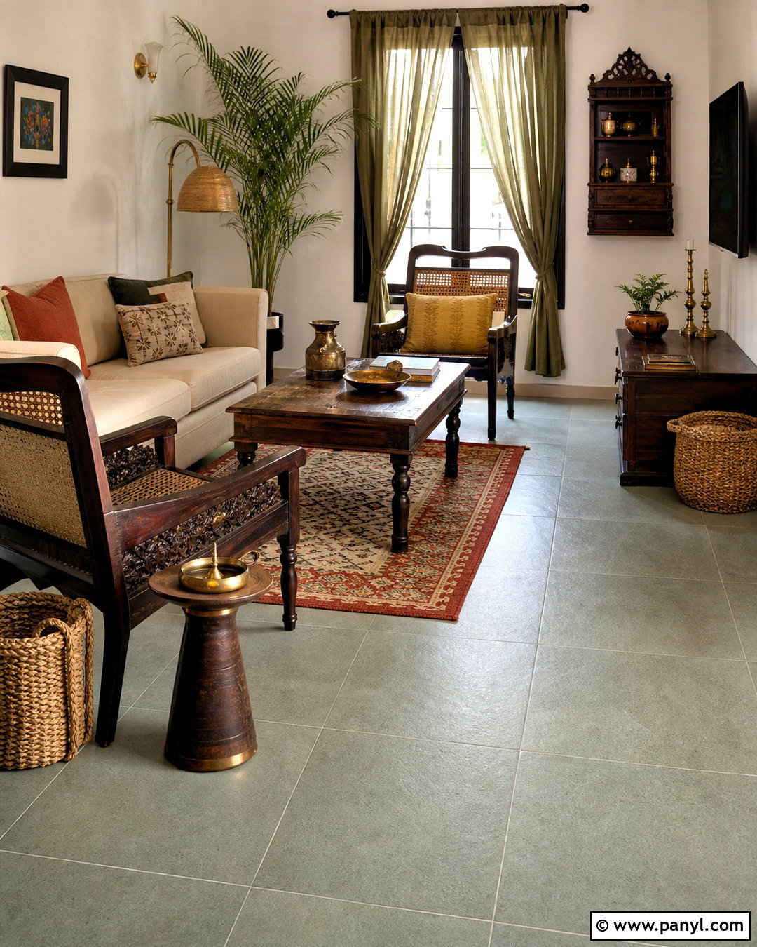 Kota Stone Look Living Room Floor Tiles - 20 tiles for living room floor indian ideas