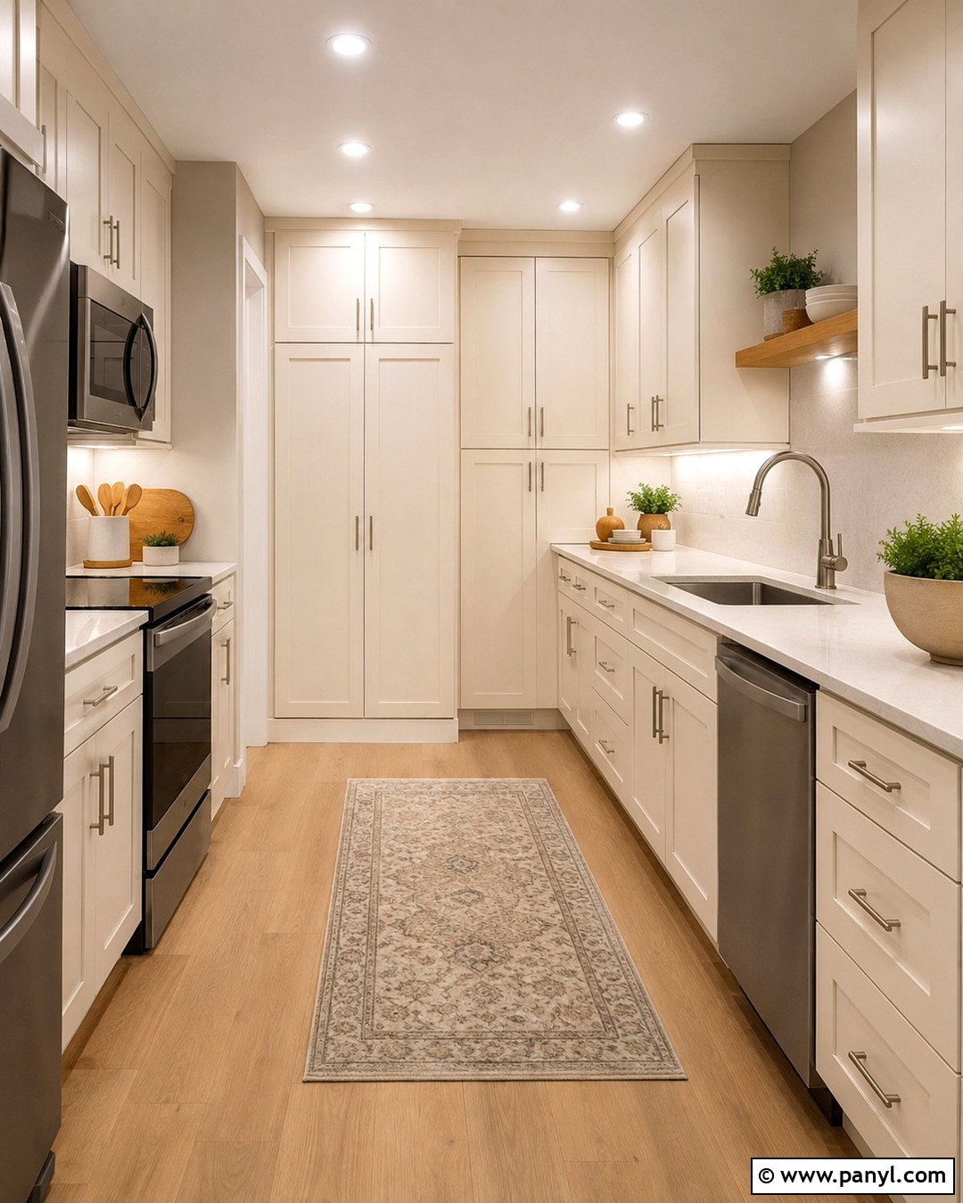 KraftMaid Cottage Cabinets In A Small Kitchen - 20 Kraftmaid Cottage Color Ideas
