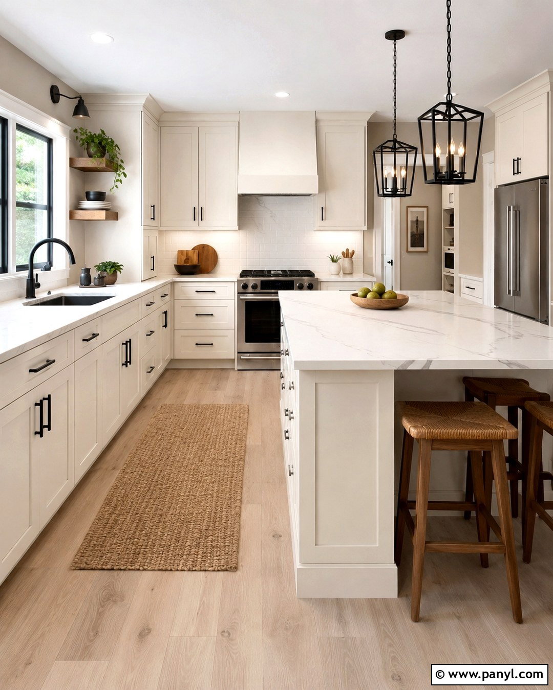 KraftMaid Cottage Cabinets With Black Hardware - 20 Kraftmaid Cottage Color Ideas