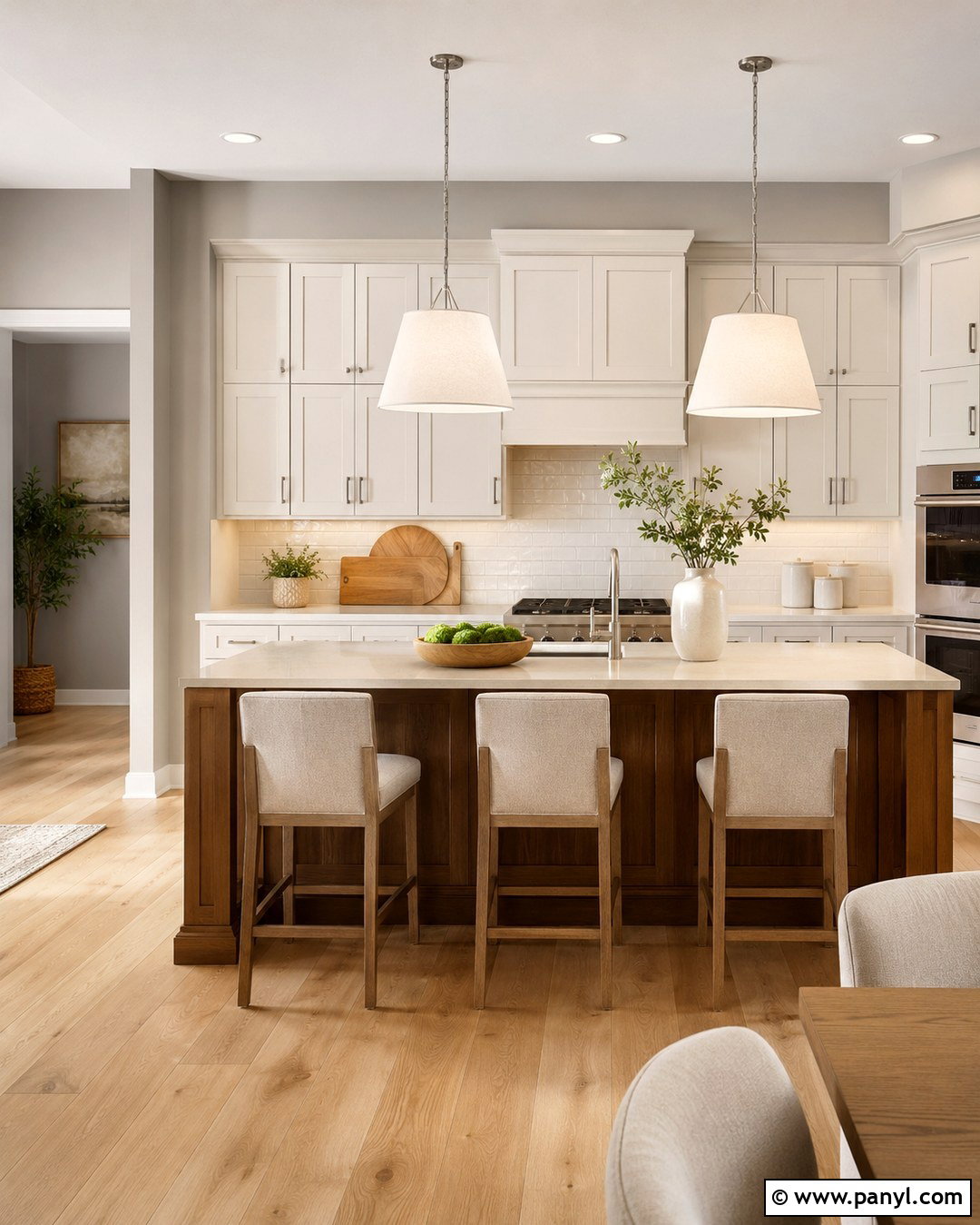 KraftMaid Cottage Cabinets With Greige Walls - 20 Kraftmaid Cottage Color Ideas