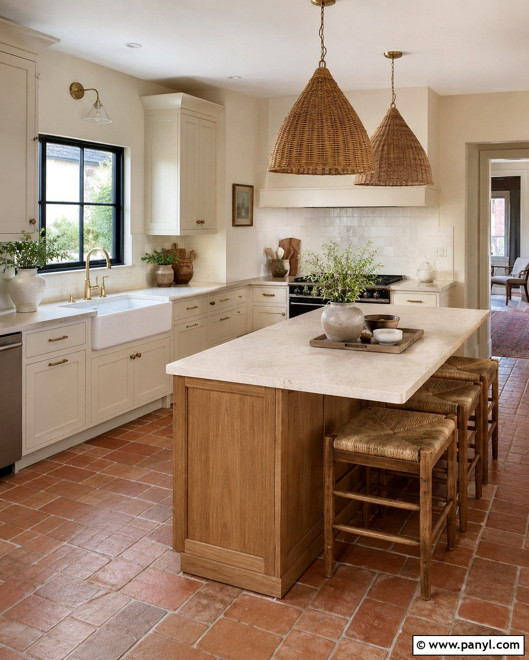 KraftMaid Cottage Cabinets With Terracotta Floors - 20 Kraftmaid Cottage Color Ideas
