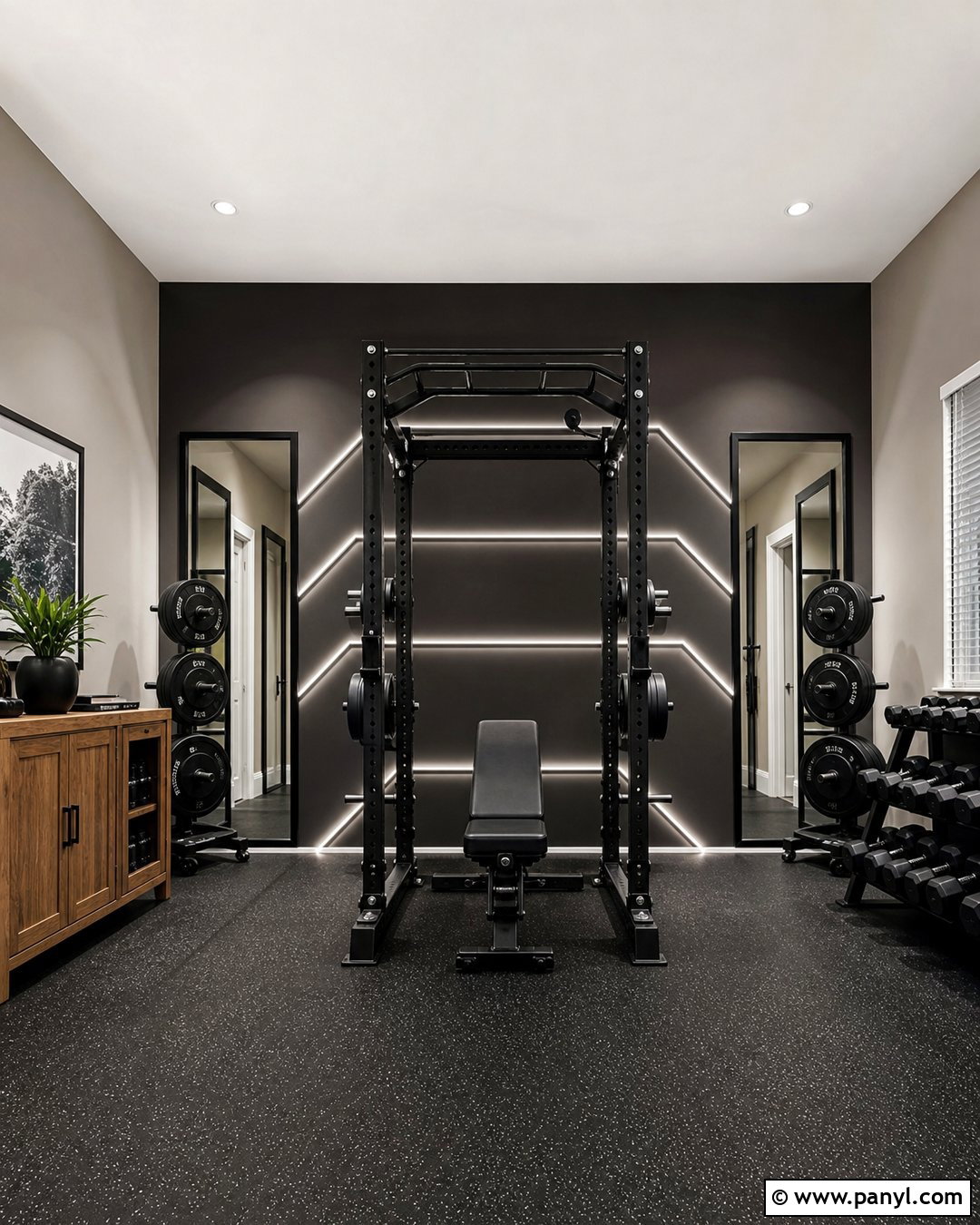 LED Accent Wall Gym - 20 Accent Wall Gym Ideas