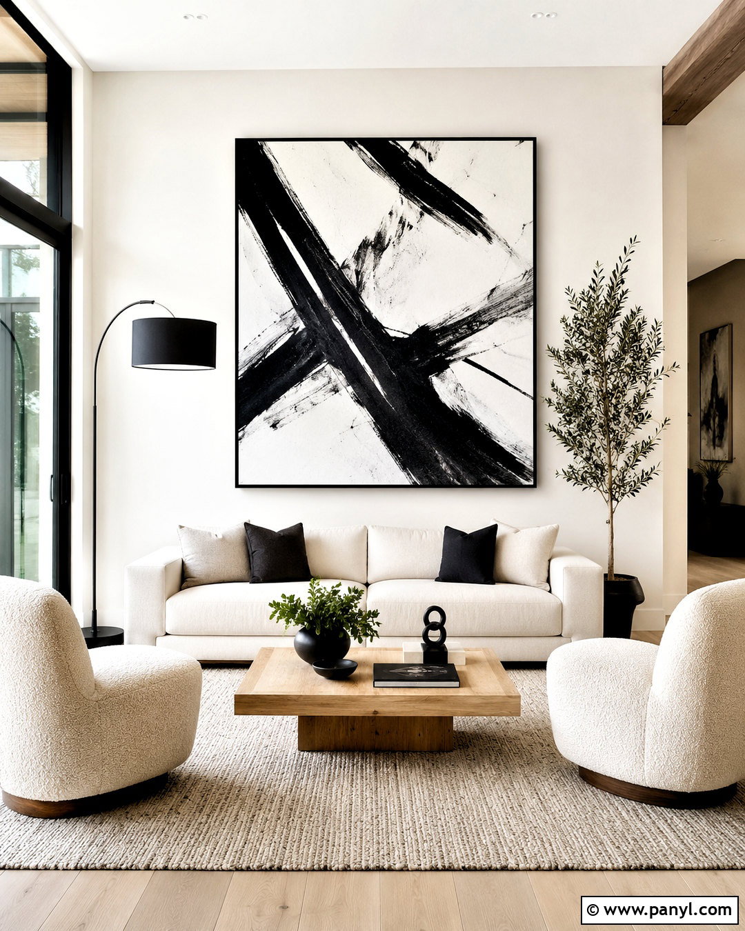 Large Black And White Abstract Wall Art - 20 black and white wall decor ideas