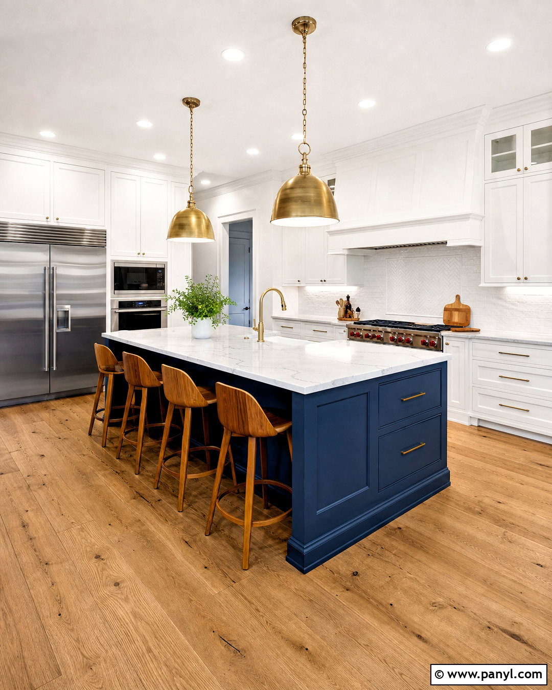 Large Blue Kitchen Island With Seating - 20 white kitchen with blue island ideas