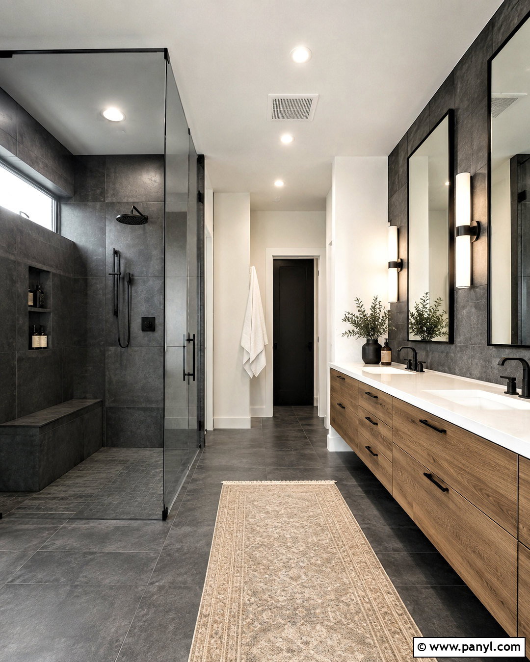 Large Charcoal Grey Tile Bathroom - 20 charcoal grey bathroom ideas