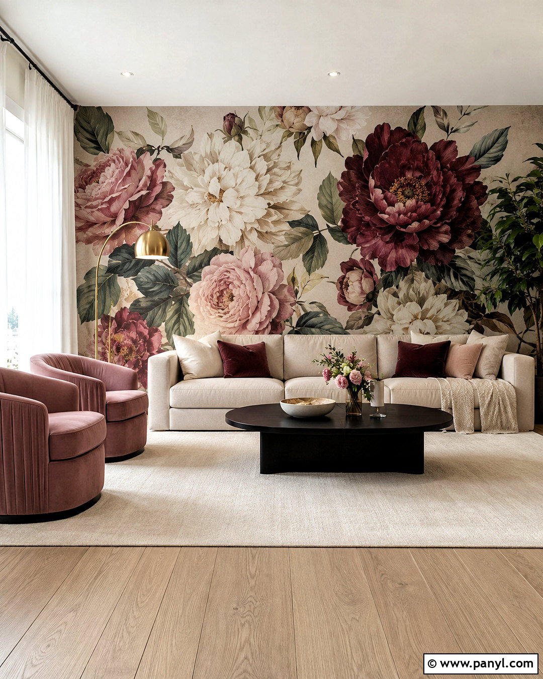Large Floral Wallpaper Living Room - 20 modern floral wallpaper ideas