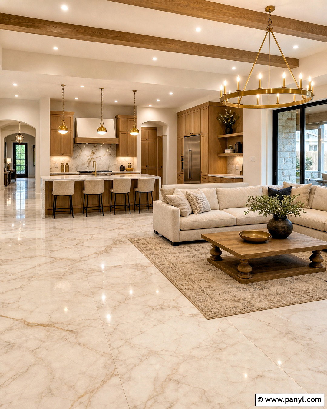Large Format Marble Look Floor Tile - 20 latest tiles design for floor ideas