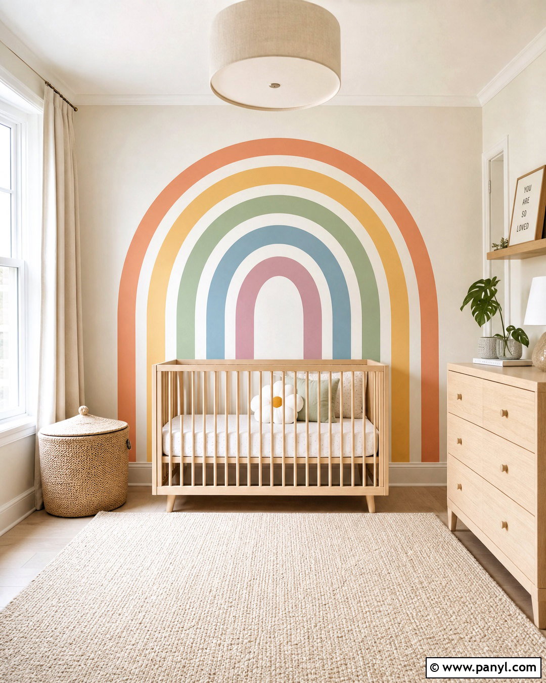 Large Rainbow Wall Decal Above Crib - 20 rainbow wall decal ideas