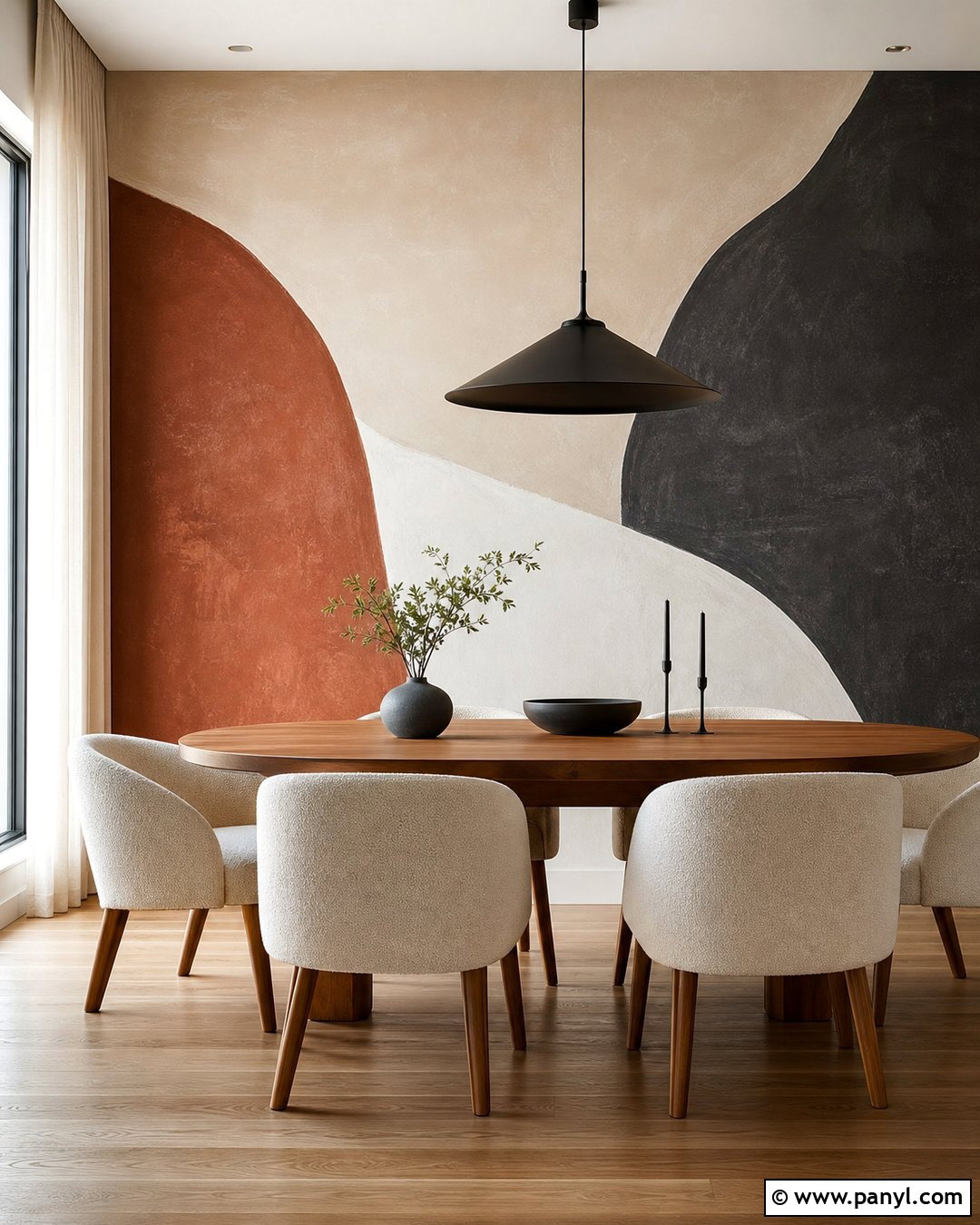 Large Scale Abstract Wallpaper Dining Room - 20 Floating Whisper - Large Scale Wallpaper Ideas