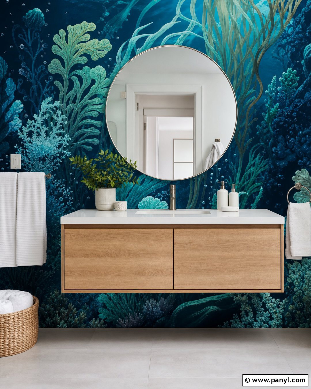 Large Scale Underwater Wallpaper Bathroom - 20 Floating Whisper - Large Scale Wallpaper Ideas