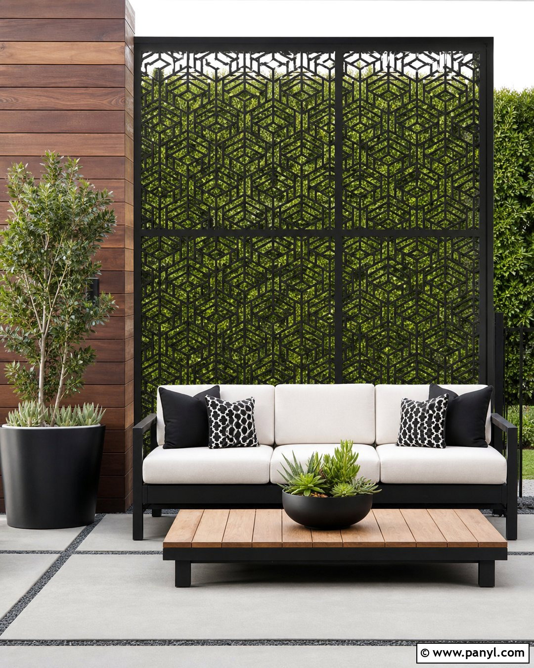Laser Cut Metal Outdoor Accent Wall - 35 Outdoor Accent Wall Ideas