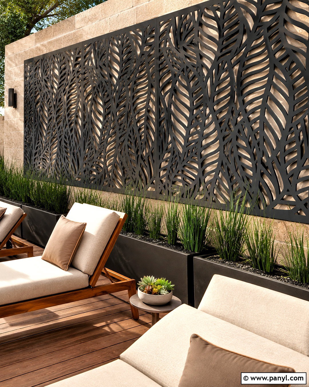 Laser-Cut Metal Outdoor Wall - 20 outdoor wall covering ideas