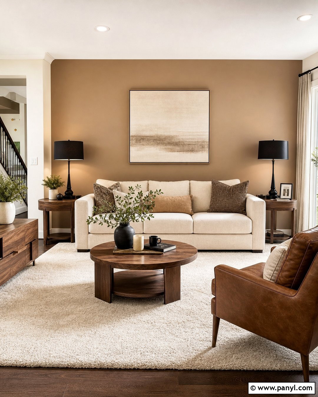 Latte Accent Wall Living Room - 30 Latte Wall Color Ideas
