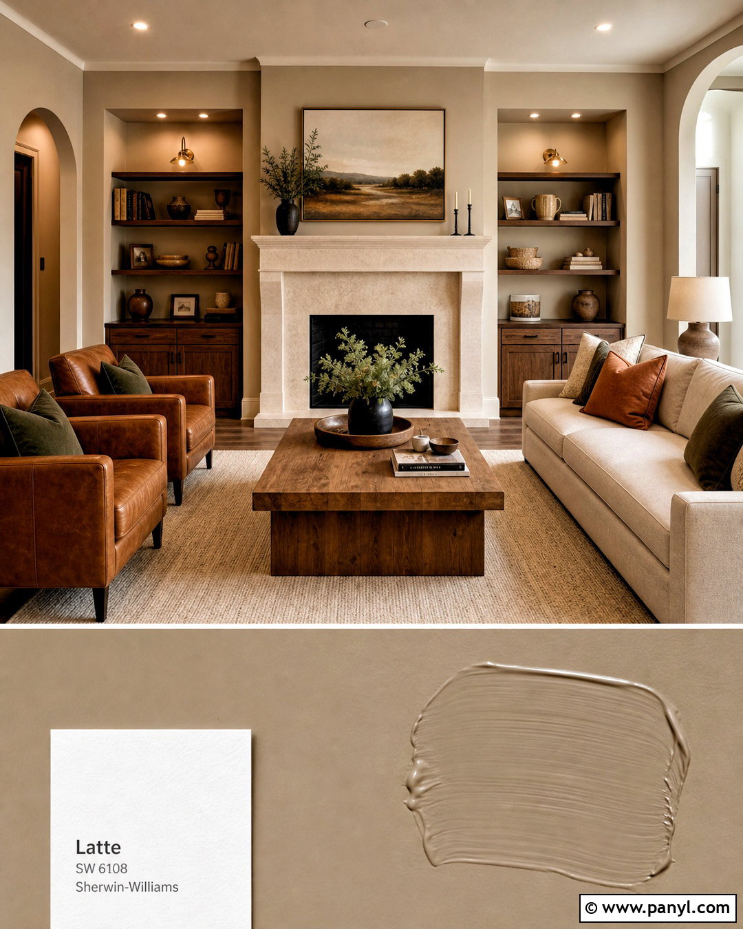 Latte Fireplace Living Room - 20 latte paint color ideas