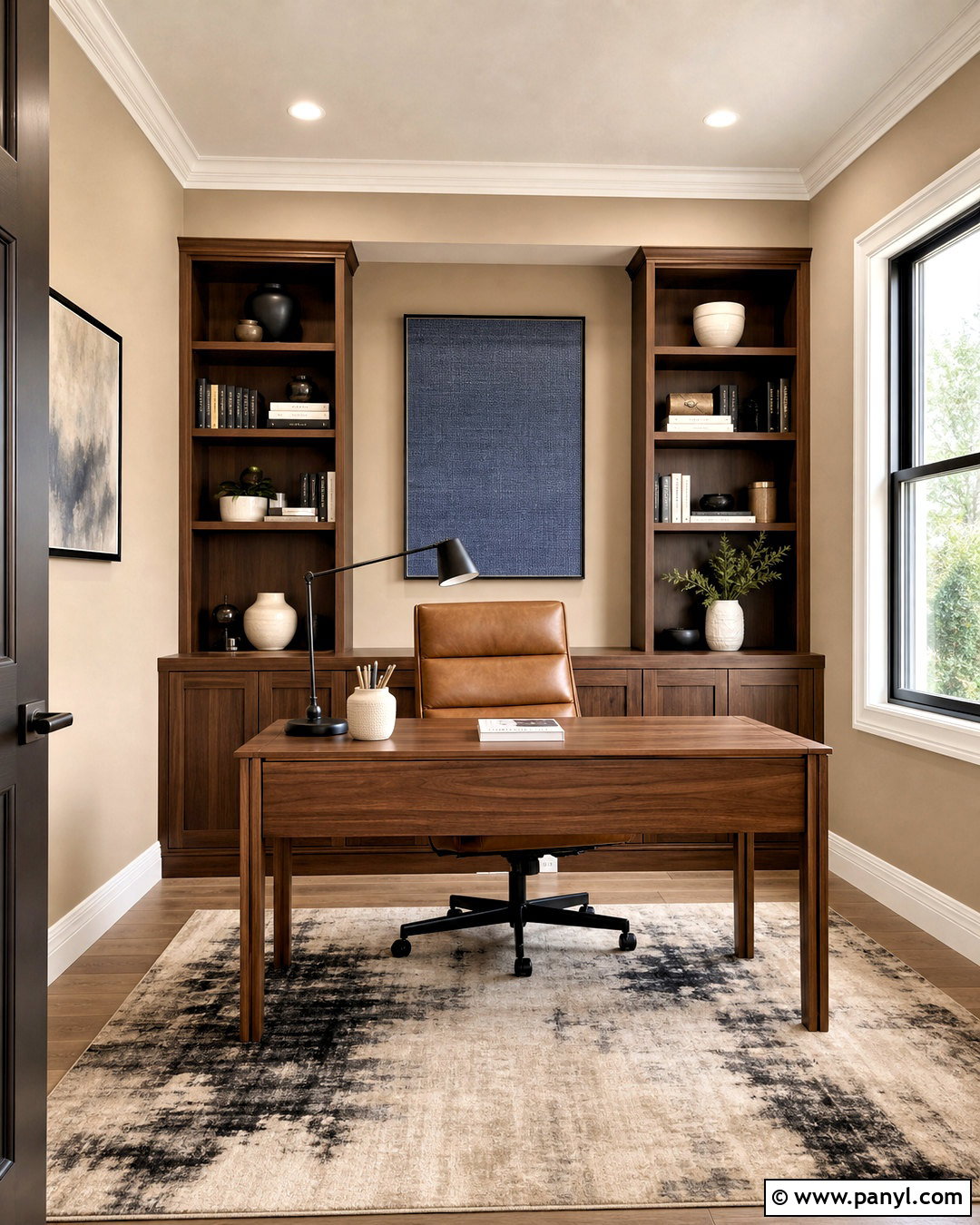 Latte Home Office With Walnut Furniture - 20 latte paint color ideas