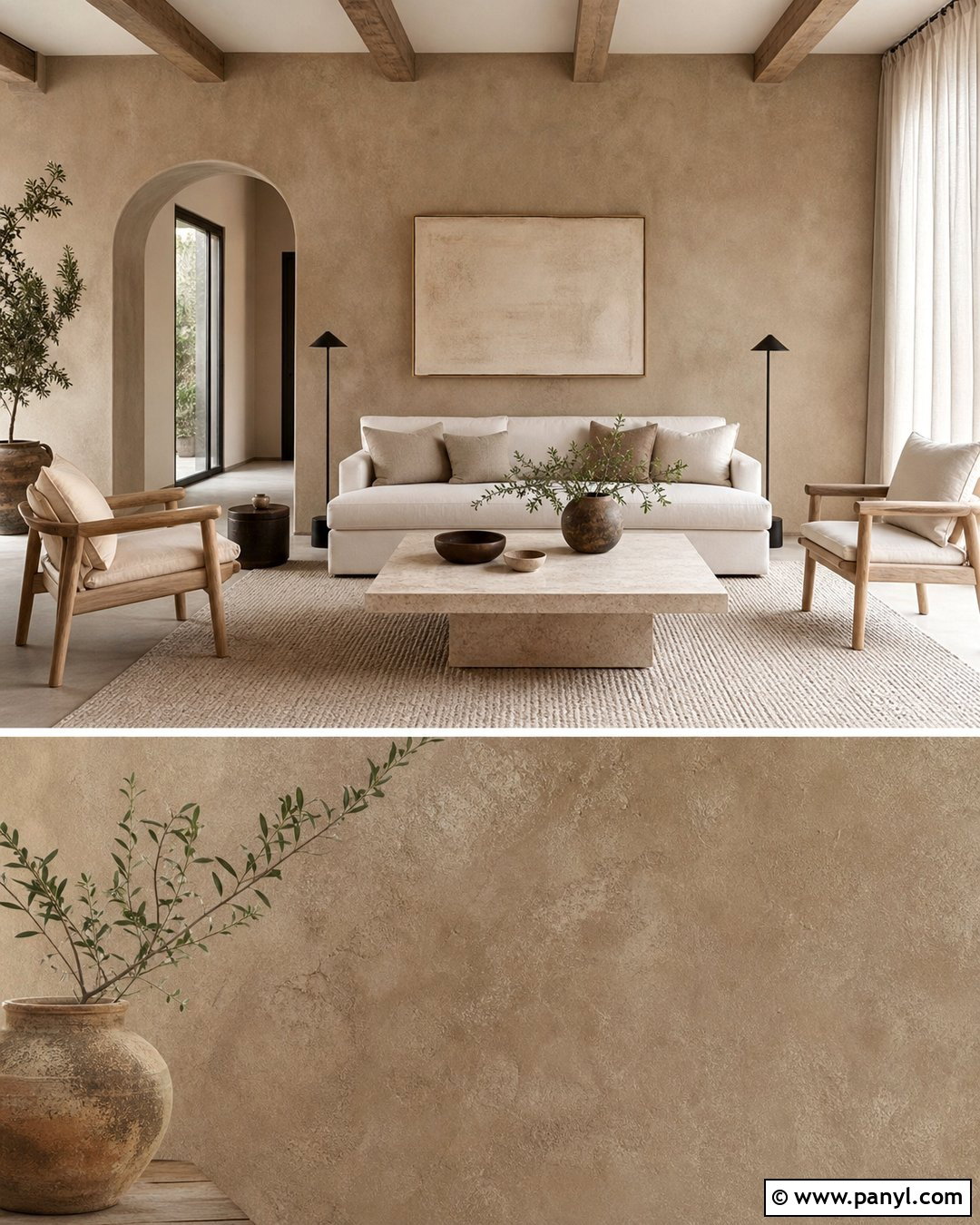 Latte Limewash Living Room - 30 Latte Wall Color Ideas
