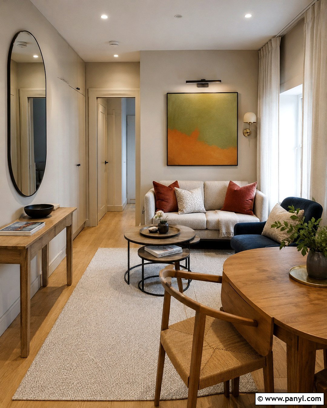 Latte Walls In A Small Apartment - 20 Late Color Wall Ideas