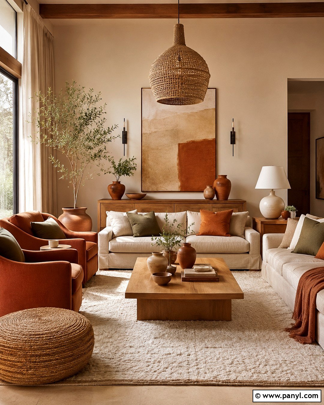 Latte Walls With Terracotta Accents - 20 Late Color Wall Ideas