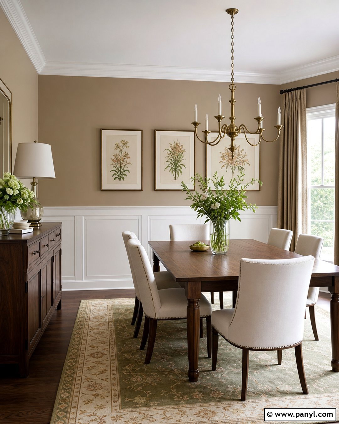 Latte Walls With White Wainscoting - 30 Latte Wall Color Ideas