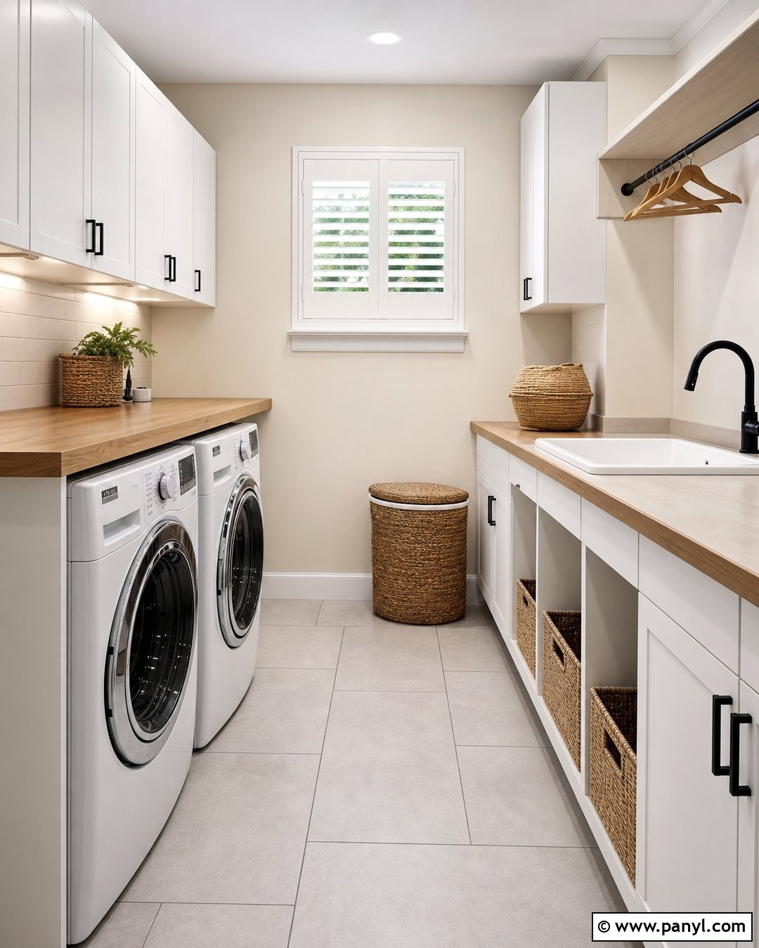 Laundry Room With Alabaster Walls And White Trim - 35 Alabaster Walls With White Trim Ideas